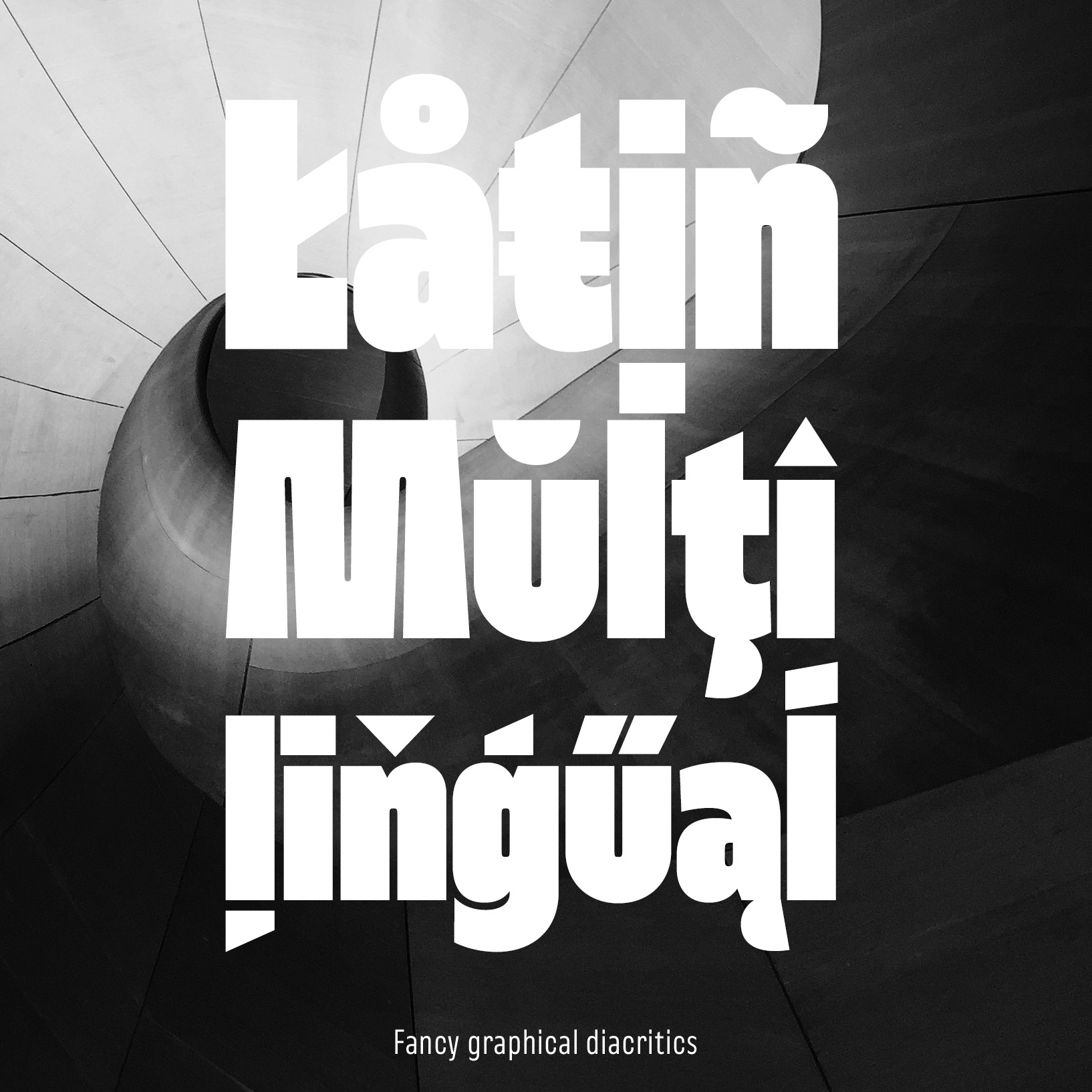 Demo Nerissimo font in use: latin multilingual fancy graphical diacritics
