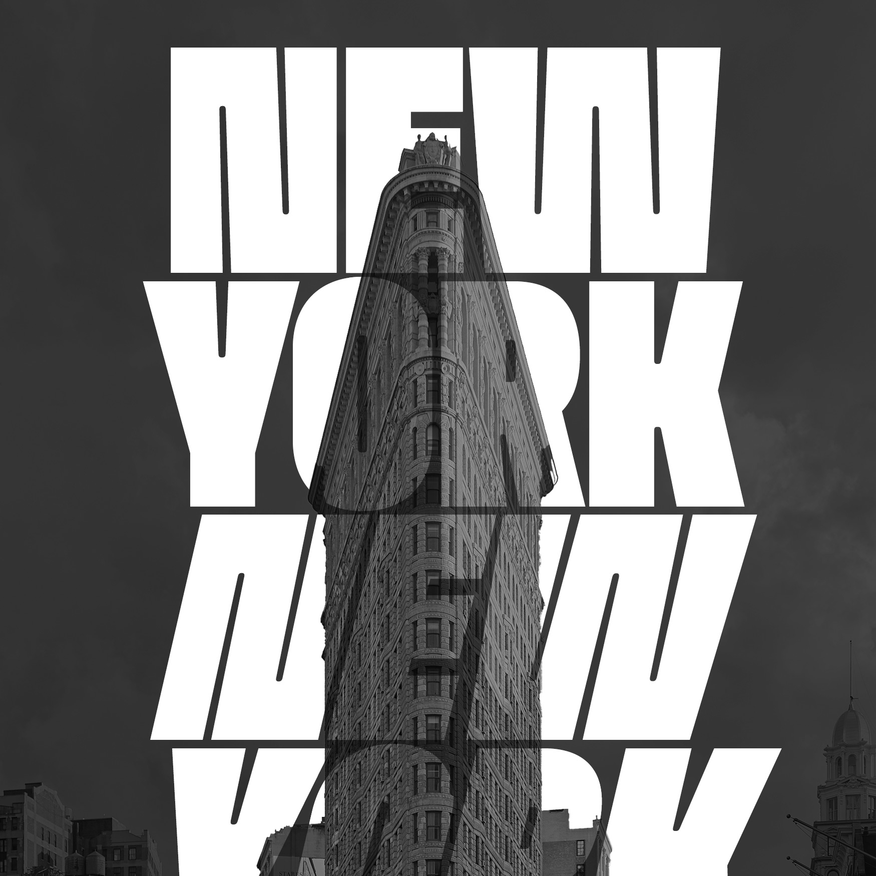 Demo Nerissimo font in use: New York flat iron building photography