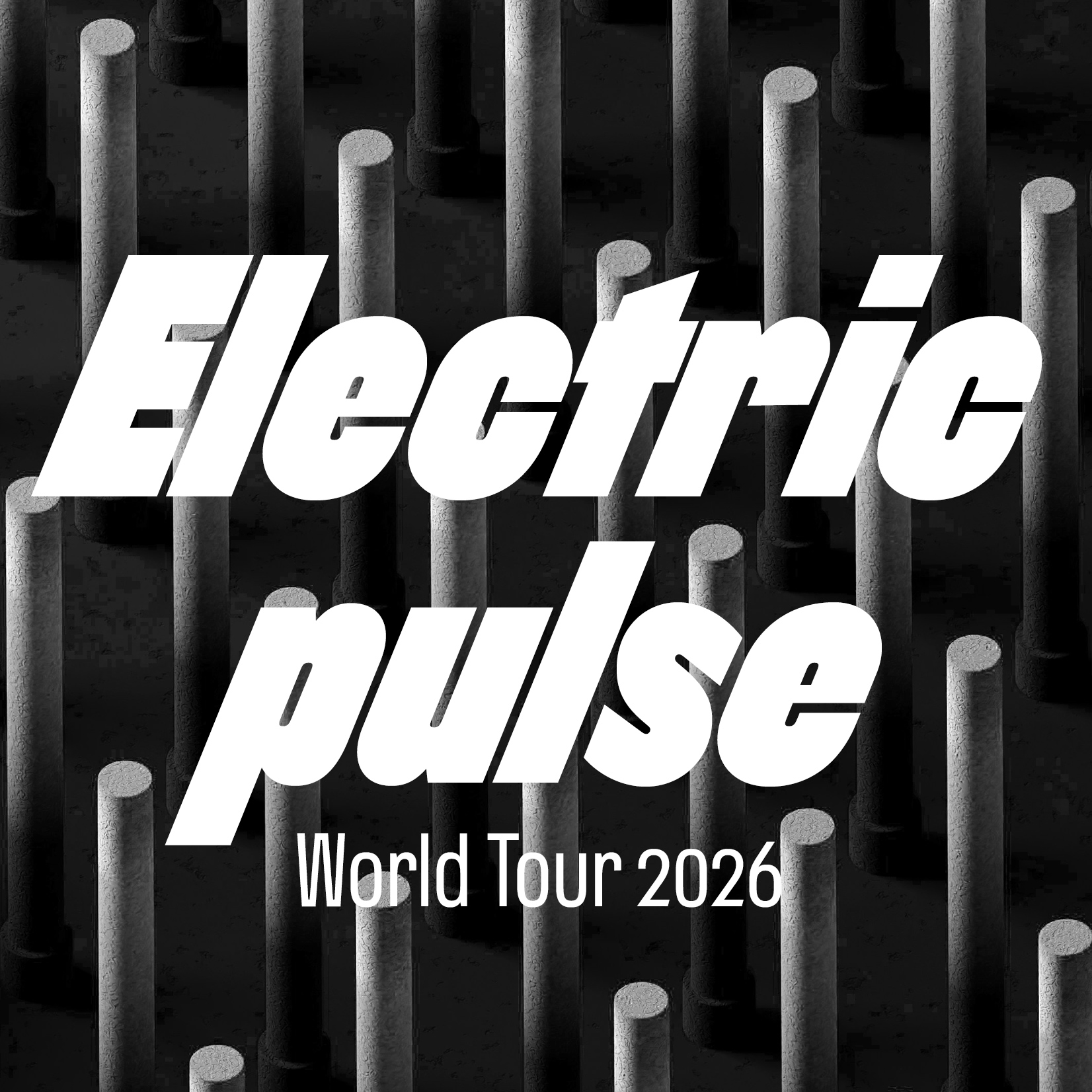 Demo Nerissimo font in use: fictive eletronic music festival logo using super italics