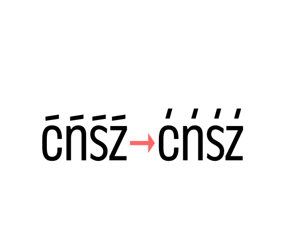 Polish kreska accent