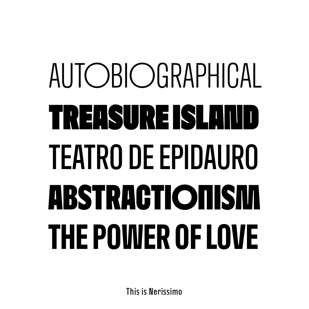 compact brutalist display font specimen with dense all-caps setting for bold headlines