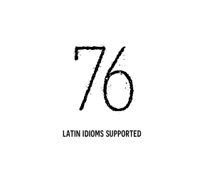 76 latin idioms supported